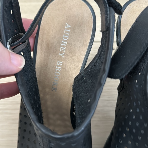 AUDREY BROOKE Peep Toe Rocker Heel with Velcro Strap - Never worn - Picture 3 of 5